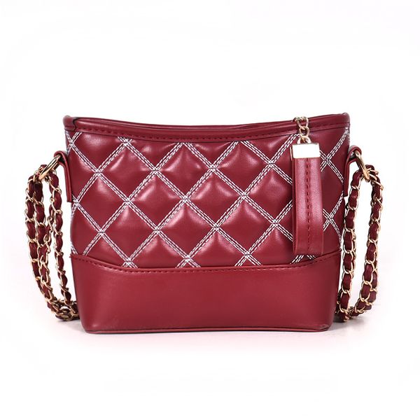 

kyyslo вышивка линии ромбической шальные мод ковшовой сумка женщины корейская версия диких плеча женской сумочка