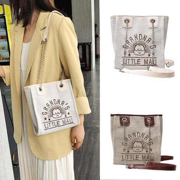 

2019 new fashion casual cotton and linen versatile shoulder messenger bag