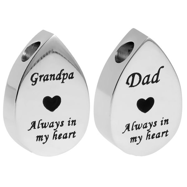 

2 pieces always in my heart waterdrop urn, Silver