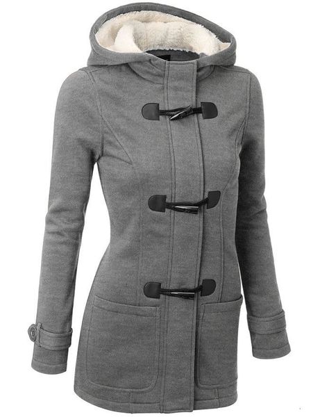

womens jacket womens coat causal women coat new spring autumn womens female hooded coat zipper horn button outwear jacket feminino, Black;brown