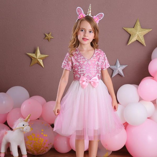 

vikita girls dress elegant children party princess dress wedding birthday party prom vestidos wear kids bow dresses for girls, Red;yellow