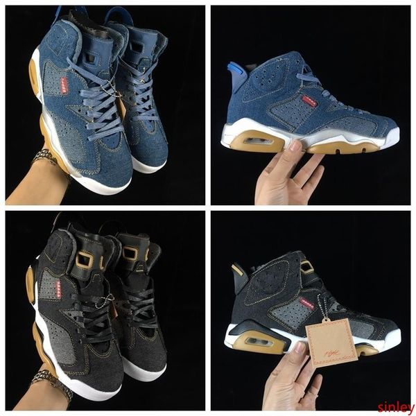 

2019 new release 6 ls denim mens basketball обувь nrg 6s черный синий jean jiont limited man тренеры basket шаровые дизайнерские кроссовки
