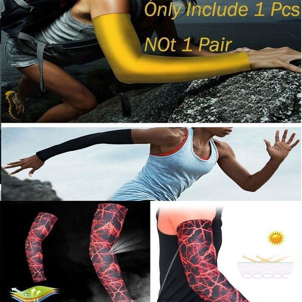 

1 pcs athletes muscle pulling venting arm sleeves uv protection cover high-elastic elbow protector sports arm sleeves, Black;gray