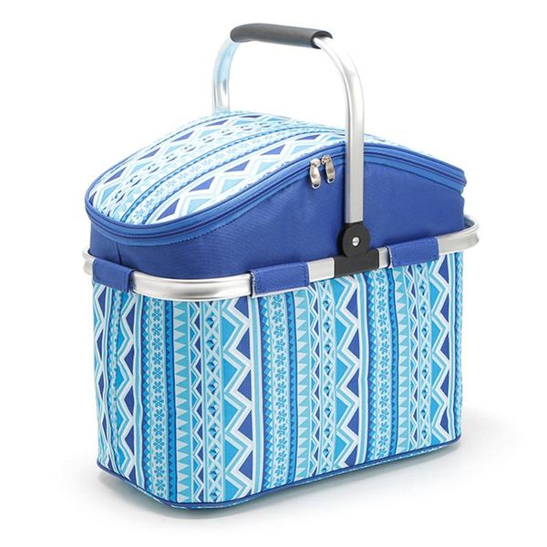 

26l picnic basket camping refrigerator bag beer ice cooler thermo tourism equipment outdoor beach recreation picnic handbag