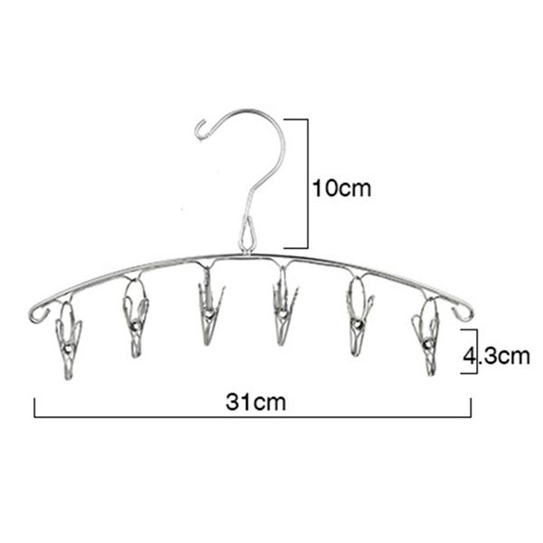 

1pcs durable stainless steel windproof socks bra underwear hanging drying rack