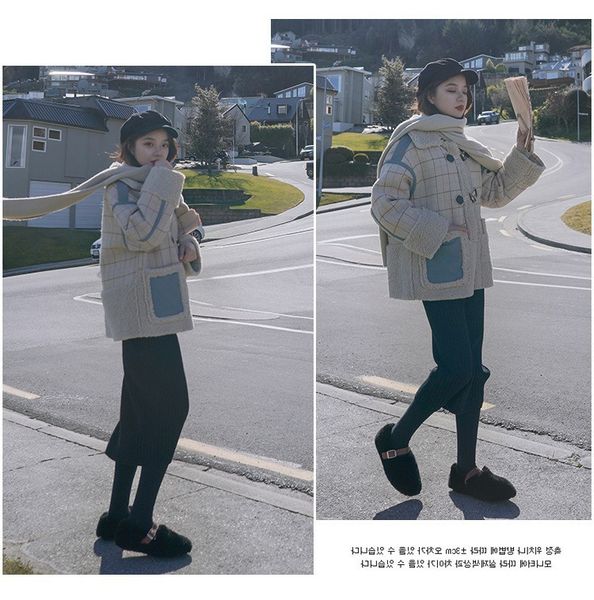 

роскошные куртки с длинными рукавами дизайнер женские куртки мода женские пальто для осень зима новое прибытие одежда размер s-xl, Black;brown