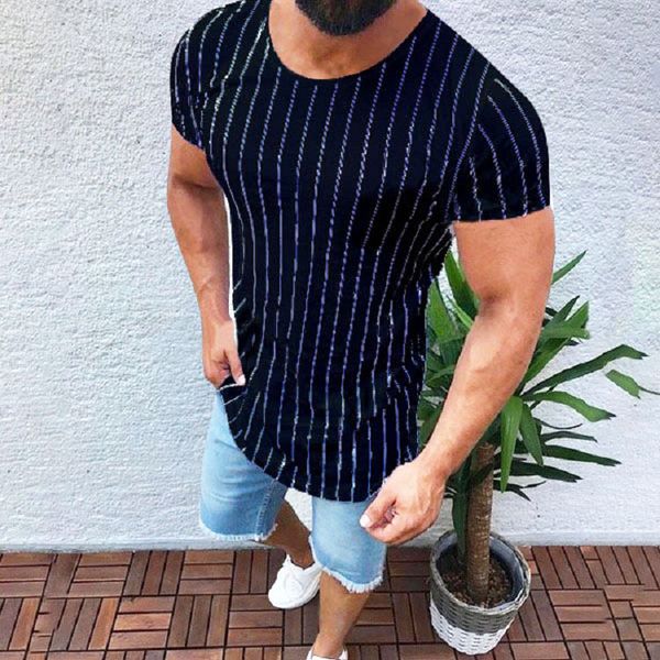 

septhydrogen марка 2019 мужская мода slim fit o образным вырезом с коротким рукавом футболки мышечные повседневная футболка топы блузка, White;black