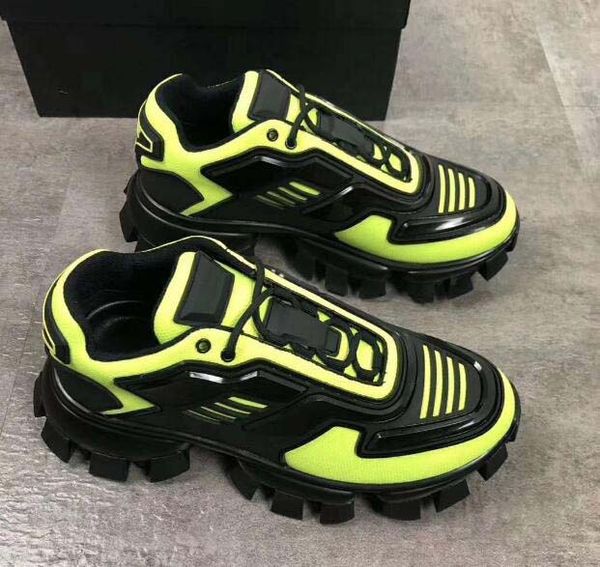 

cloudbust thunder knit sneakers mens luxury designer casual shoes mens classical casual shoes fabric rubber trainers outdoor c30 c09, Black