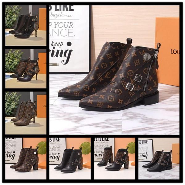 

aa women shoes luxuries paris womens red bottom boot nkle shoes sokate booty 100mm fashion women leopard suede leather high heels, Black