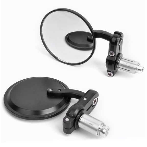 

universal motor bike modified retro motorcycle mirror black billet handle bar mirror rearview moto side mirrors