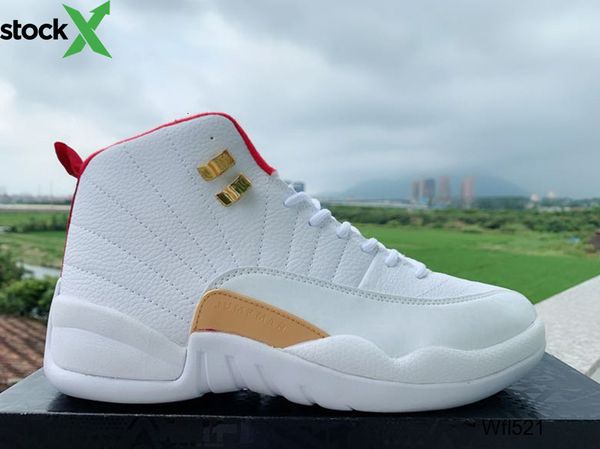 

with box 2019 mens and womens basketball shoes sneakers 12s xii flu game royal taxi fiba for men sports shoes high cut, Black