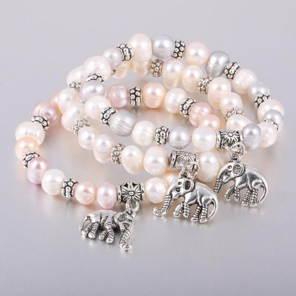

natural freshwater pearl 8 mm zin-alloy bracelet with elegant pendant 15x20 mm for elegant women wedding dress gift, Black