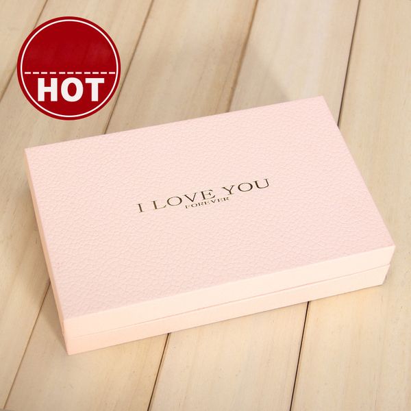 

большая подарочная коробка с крышкой pink paper box для косметика губной помады духи картонной упаковки витрины коробки