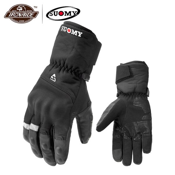 

suomy winter motorcycle gloves waterproof moto motocross gloves windproof moto touch screen motorbike riding guantes, Black