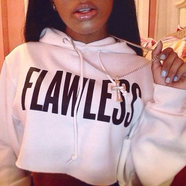 

2019 spring autumn winter women pullovers flawless letter printed hoodies ladies pink black sweatshirt crop hoodie sweatshirt