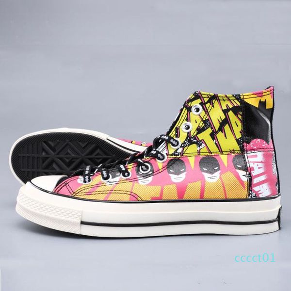 

boy 1970s skate shoes classic 1970 canvas anniversary jointly name play x battmans skateboard star casual men women designer sneakers ctt1, Black