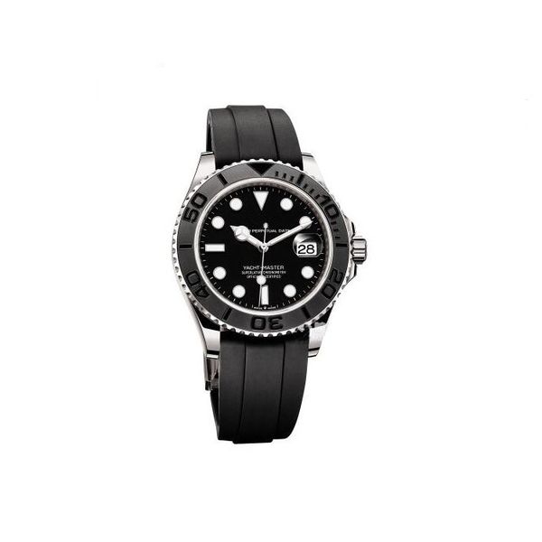 

all homme montre quality watch 2813 movement rubber master band high men black dial yatch ii male automatic watch styles vwxff, Slivery;brown