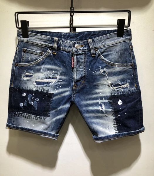 

2020 mens shorts new style summer washed shorts mens blue and american baggy ripped jeans hole men's designer pants short