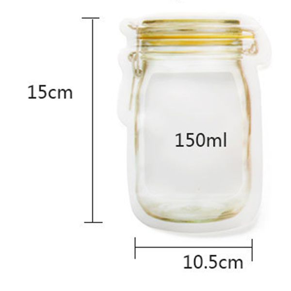 

12 pcs jar zipper bag airtight reusable snack bags food saver storage bag s/l