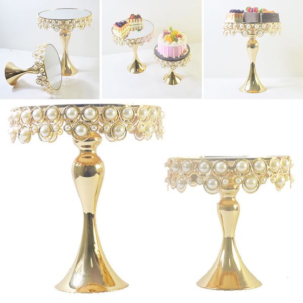 

pearl round cake stand cupcake dessert metal wedding party display pedestal cake decorating supplies dessert display decor tray