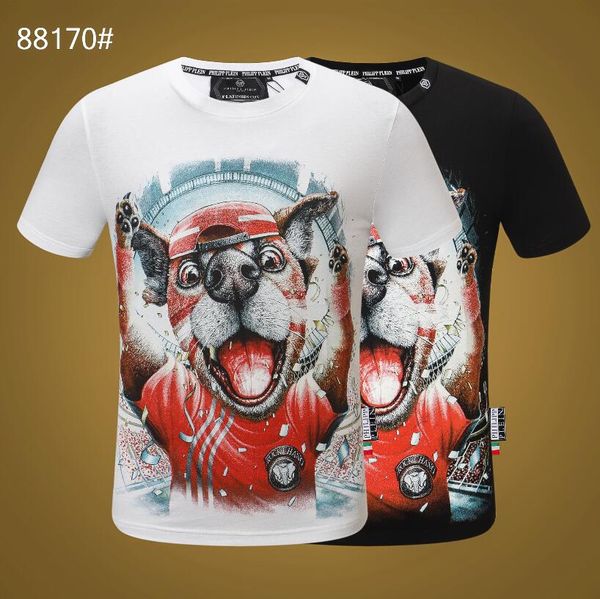 

2019 fashion summer fashion designers men's shirt t-shirt letter embroidery t-shirt men's brand short sleeve t-shirt blouse-018, White