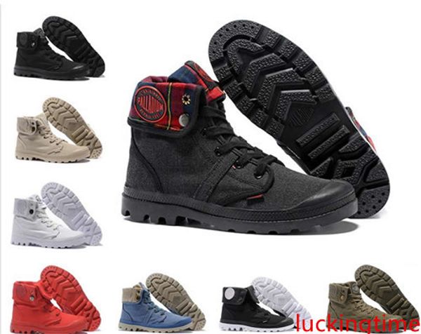 

designer shoes palladium pallabrouse men high-army military ankle boots canvas sneakers casual shoes man anti-slip sport shoes
