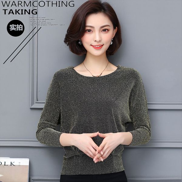 

autumn clothes new season base long-sleeved t- middle-aged autumn clothes new season women's base shirt long-sleeved t-shirt women&#039, White