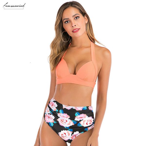 

women bikini high waist swimsuit 2020 bikini set push up bathing suit biquini plus size swimwear female letter beach wear s, White;black