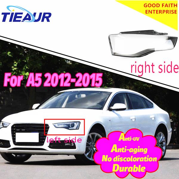 

transparent for a5 headlight glass lens cover 4doors replacement clear headlamp transparent shell 12-16 headlight covers