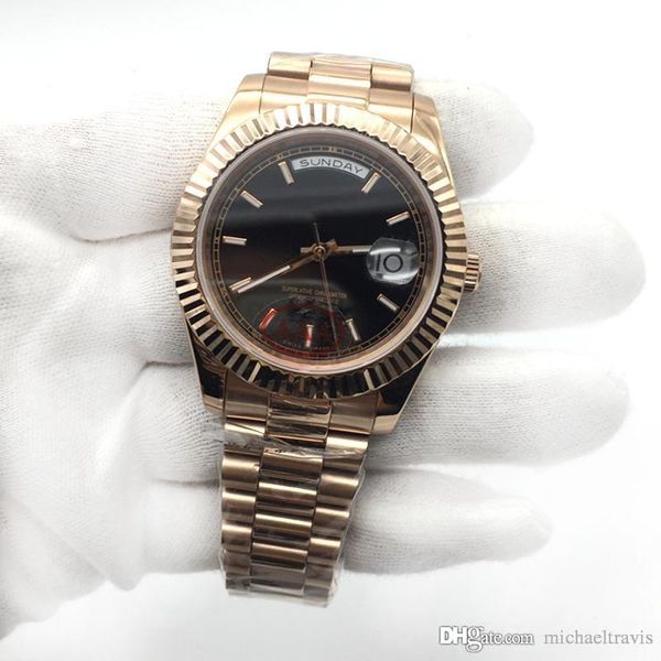 

rose gold chocolate day-date sapphire cystal женева мђжин а авомаиекие меаниекие движени, Slivery;brown