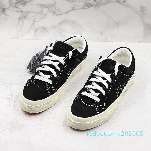 

latest one star ox tyler the creator x golf le fleur ttc canvas shoes trending designer trainer sports men womans causal skate sneaker r05, Black