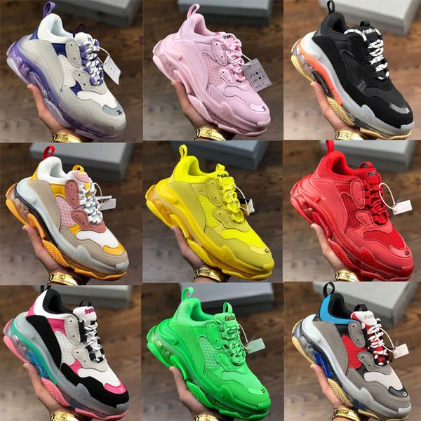 

new paris triple s 3.0 trainers men women sneakers oversized multimaterial sneakers fashion luxury designer women casual shoes