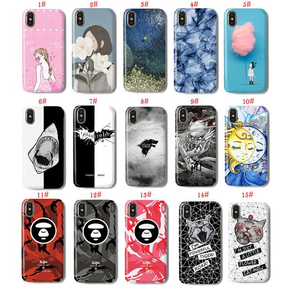

for iphone xr xs max phone case fashion brand ape head 6 7 8 x plus cat pc matte hard cell phone case