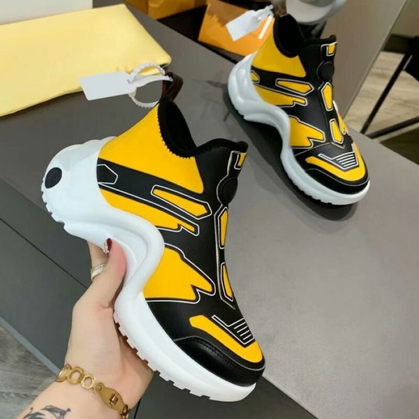 

2020 summer men waterproof soft bottom non-slip leather sneakers yellow black sports vintage shoes tennis cycling running jogging type2