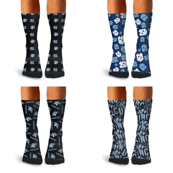 

человек северная каролина тар каблуки баскетбол синий логотип crew socks cotton fit спортивное compression значение basketba north carolina, Black