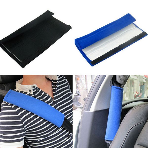 

1 pair fashion car seat belt strap covers plush solid color shockproof safety shoulder pad nj88