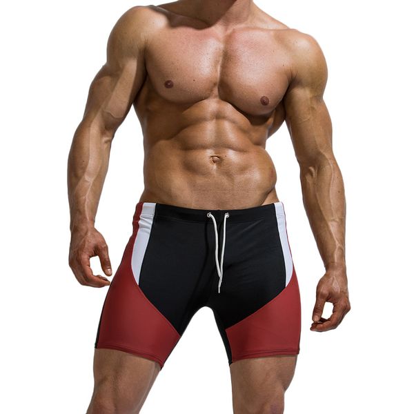 

new men fitness bodybuilding shorts summer men swimming trunks swimwear male breathable sportswear beach short pants, White;black