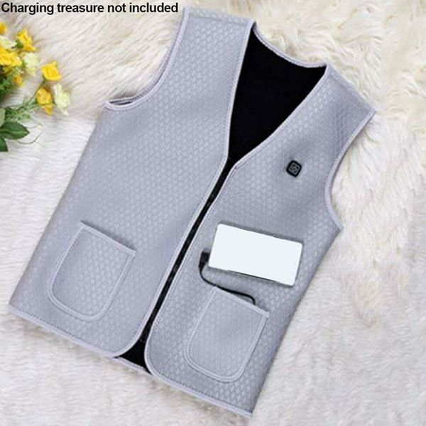 

selling electric heated vest jackets warm up heating warmer for winter outdoor skiing, Gray;blue