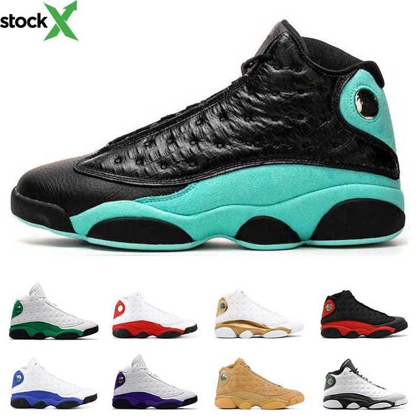 

new mens basketball shoes 13 13s island green lucky green court purple bred atmosphere grey alternate sneakers sport trainers size 7-13, Black