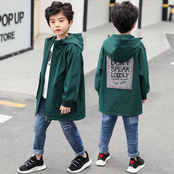 

мальчики куртка дети осень outwear подростковая куртка дети хлопка с капюшоном для мальчика пальто 4-12 y мальчиков ветровка одежда, Blue;gray