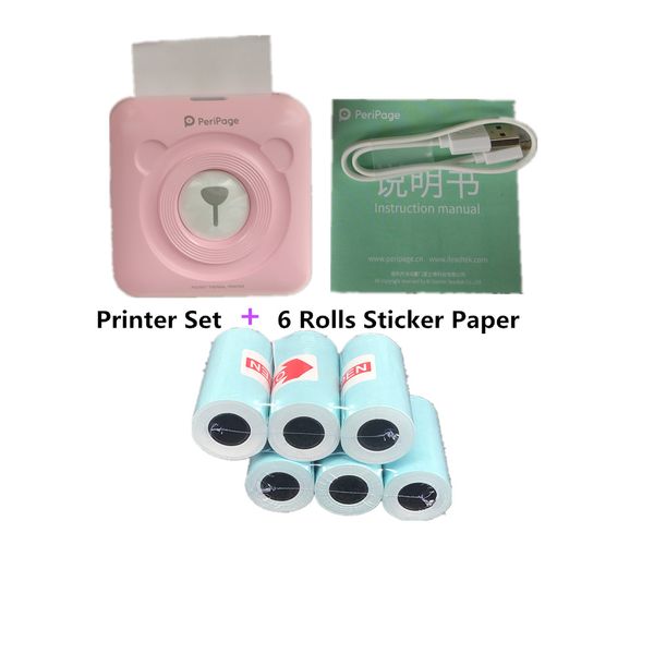 

goojprt peripage photo printer pocket mini sticker thermal printer bluetooth портативный мини принтер для мобильного телефона android ios