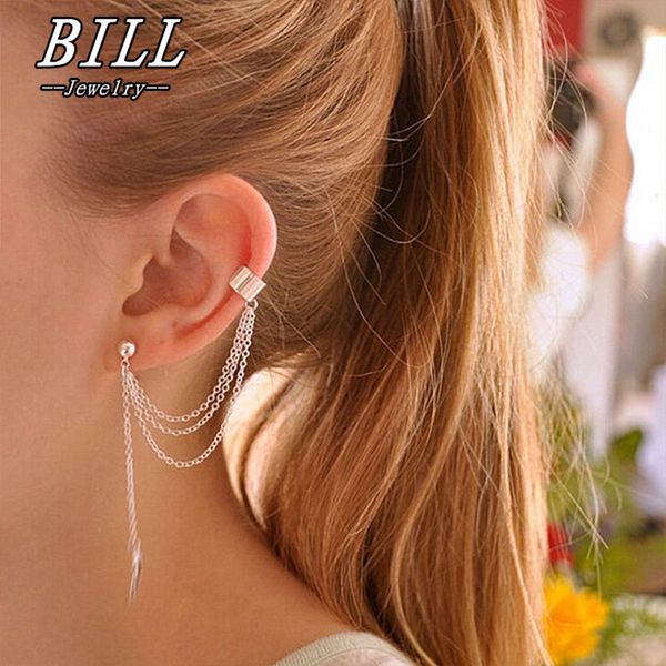 

es667 bijoux leaf earrings leaves clip ear cuff earring for women wedding jewelry brincos boucle d'oreille wholesale, Silver