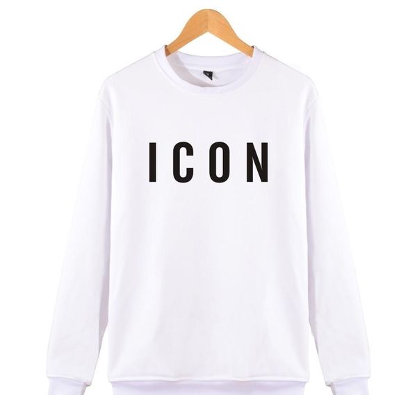 

2017 fashion brand icon hoodies sweatshirts mens funny casual clothes print icon pattern hip hop capless sweatshirt 3xl c18122901, Black