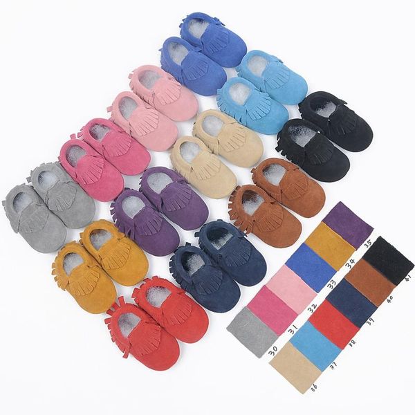 

tacos new suede genuine leather newborn baby infant toddler moccasins soft shoes non-slip prewalker shoes