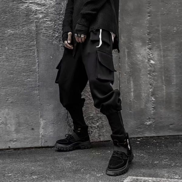 

winter warm black pockets cargo pants men thicken hip hop male tatical trousers mens joggers casual streetwear pants