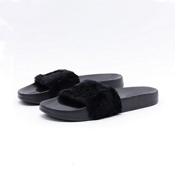 

leadcat fenty rihanna shoes women slippers indoor sandals girls fashion scuffs pink black white grey fur slides without box high quality