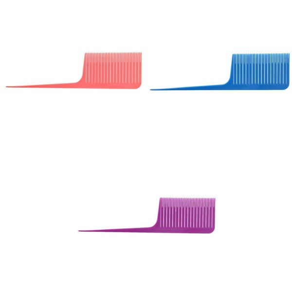 

3pcs plastic weave highlighting pintail foiling hair comb salon dyeing, Silver