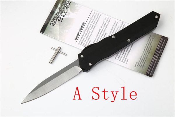 

Utility Survival Rescue Knife Munroe Cypher D2 Blade Camping Knife aluminum Handle Double action Automatic Tactical Hunting knives J29M Y