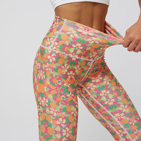 

leggings sport women fitness in yoga pants printing leggings breathable high waist workout running gym, White;red