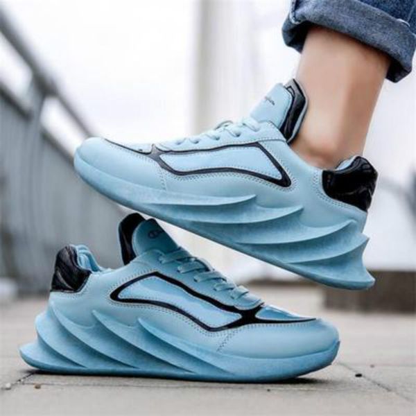 

ins hip hop spring summer fashion blade chunky sneakers lighted breathable men casual shoes sports tenis masculino sneaker, Black